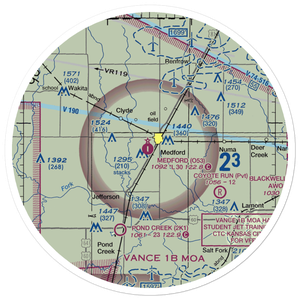 Medford Municipal Airport (O53) VFR Sectional Sticker (30 mile)