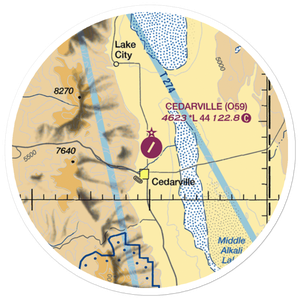 Cedarville Airport (O59) VFR Sectional Sticker (20 mile)