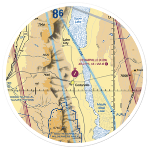 Cedarville Airport (O59) VFR Sectional Sticker (30 mile)