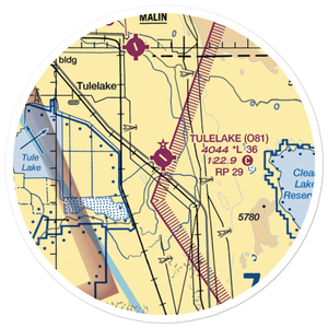 Tulelake Municipal Airport (O81) VFR Sectional Sticker (20 mile)