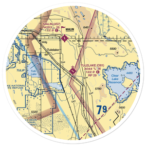 Tulelake Municipal Airport (O81) VFR Sectional Sticker (30 mile)