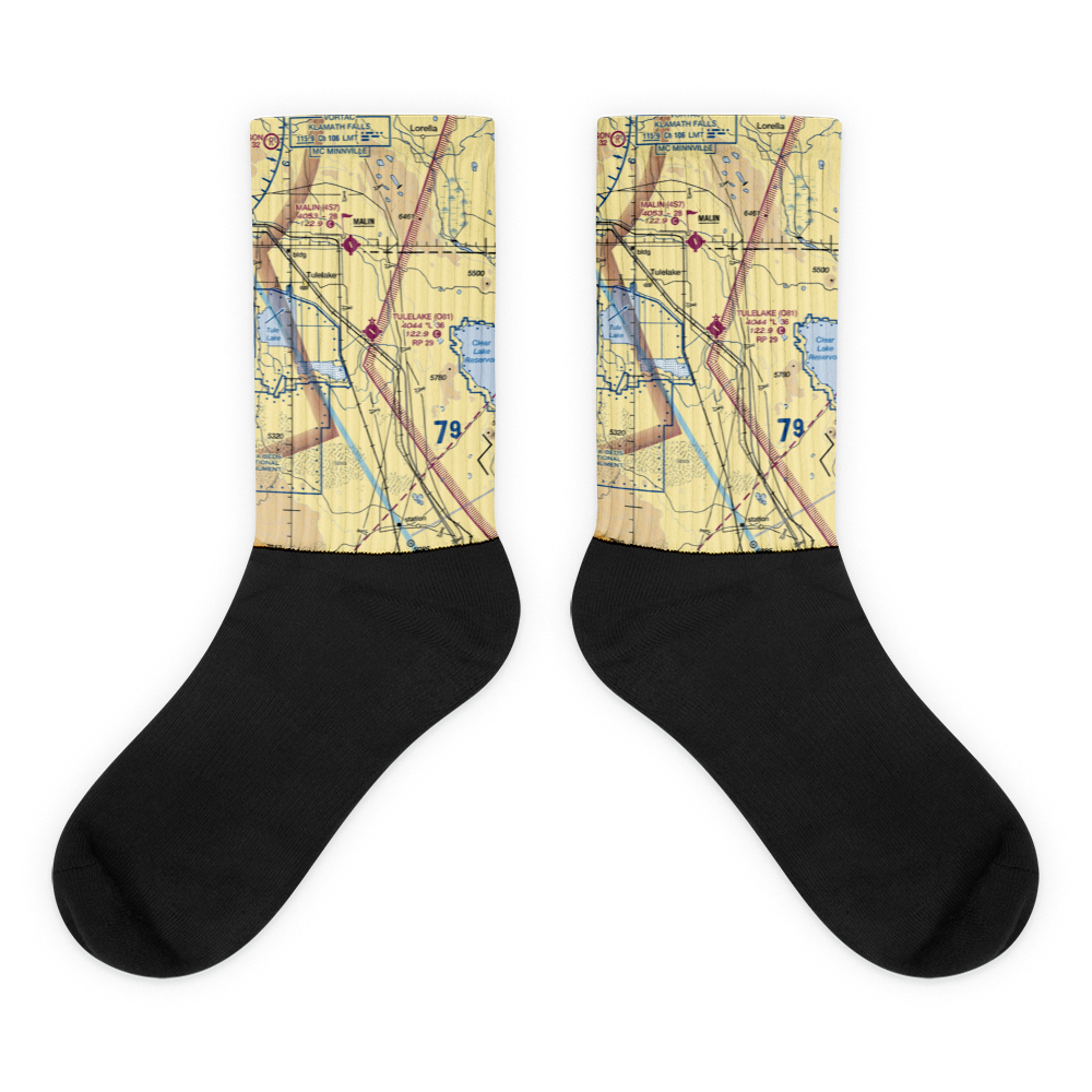Tulelake Municipal Airport (O81) VFR Sectional Socks 
