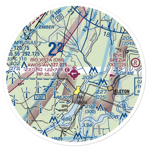 Rio Vista Municipal Airport (O88) VFR Sectional Sticker (20 mile)