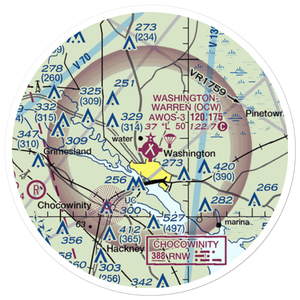 Warren Field (OCW) VFR Sectional Sticker (20 mile)