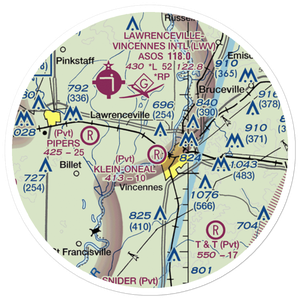O'Neal Airport (OEA) VFR Sectional Sticker (20 mile)