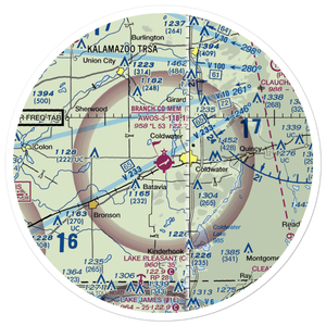 Branch County Memorial Airport (OEB) VFR Sectional Sticker (30 mile)