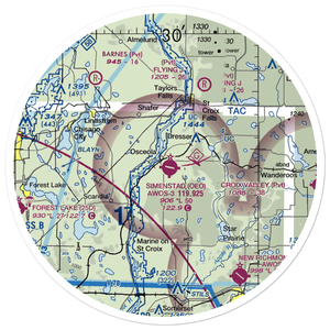 L O Simenstad Municipal Airport (OEO) VFR Sectional Sticker (30 mile)