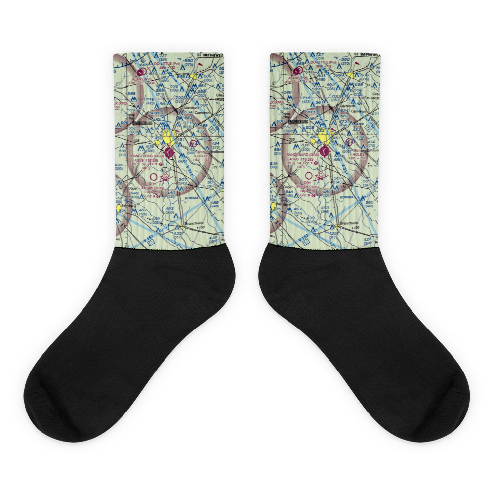 Orangeburg Municipal Airport (OGB) VFR Sectional Socks 