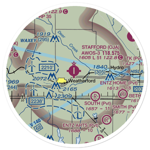 Thomas P Stafford Airport (OJA) VFR Sectional Sticker (20 mile)