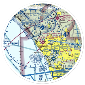 Oceanside Municipal Airport (OKB) VFR Sectional Sticker (30 mile)