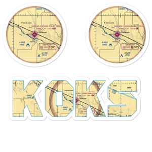 Garden County Airport/King Rhiley Field (OKS) VFR Sectional Sticker Pack