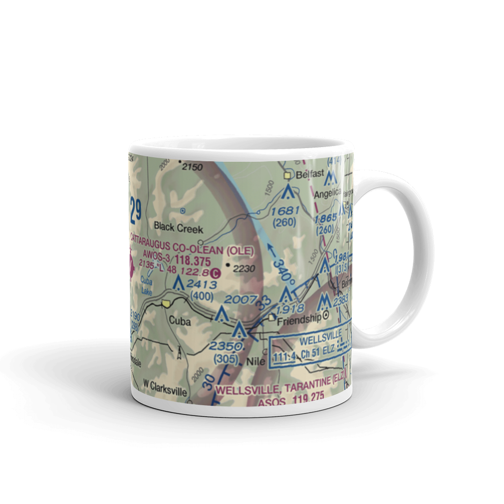 Cattaraugus County-Olean Airport (OLE) VFR Sectional  Mug 