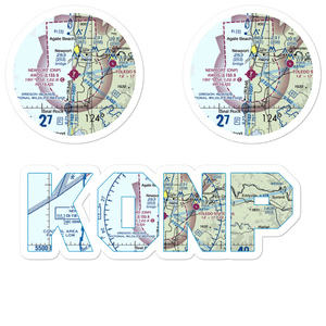Newport Municipal Airport (ONP) VFR Sectional Sticker Pack