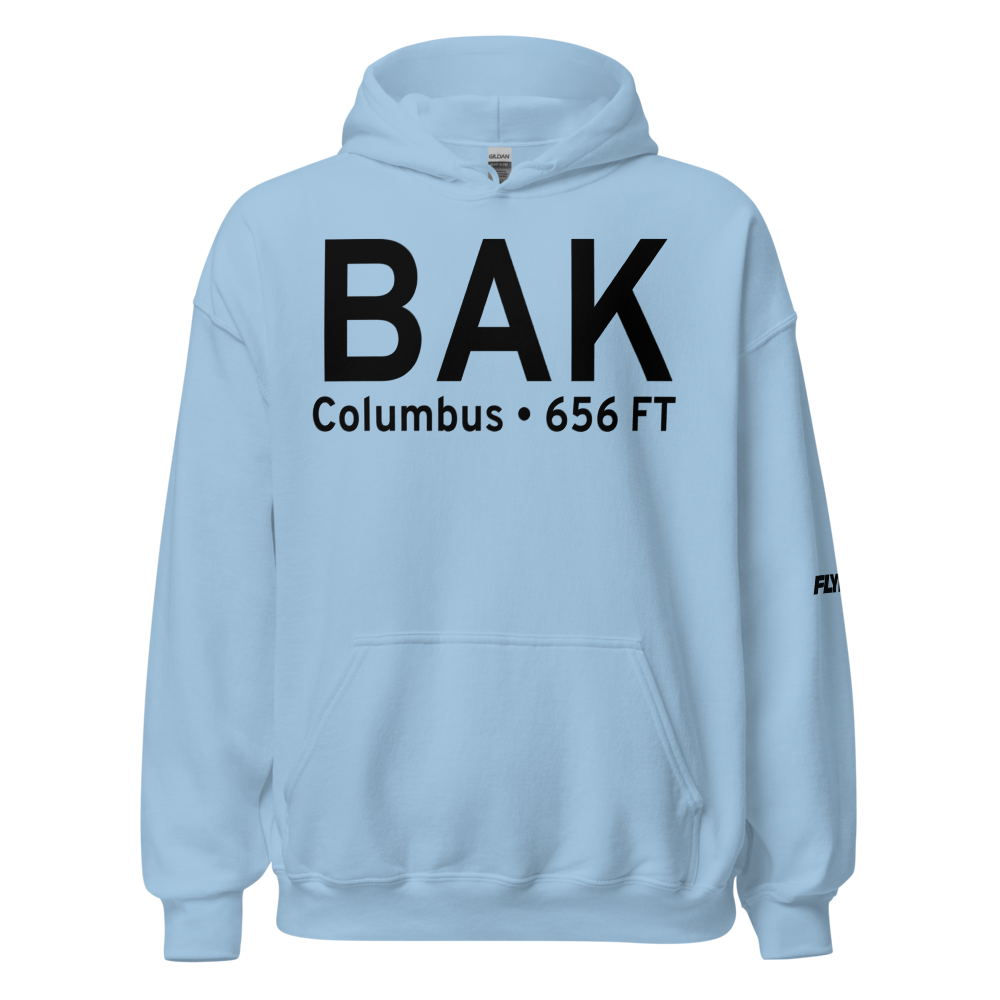 Columbus (KBAK) Airport Hoodie Sweatshirt 
