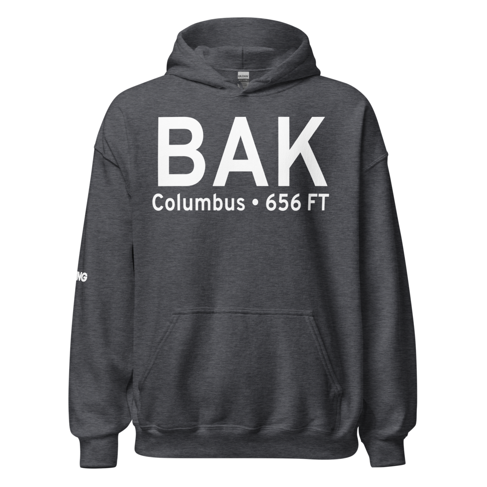 Columbus (KBAK) Airport Hoodie Sweatshirt 