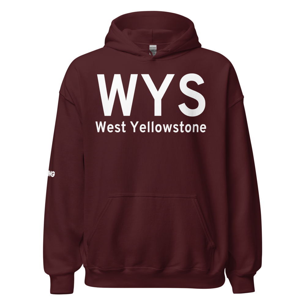 West Yellowstone (KWYS) Airport Hoodie Sweatshirt 