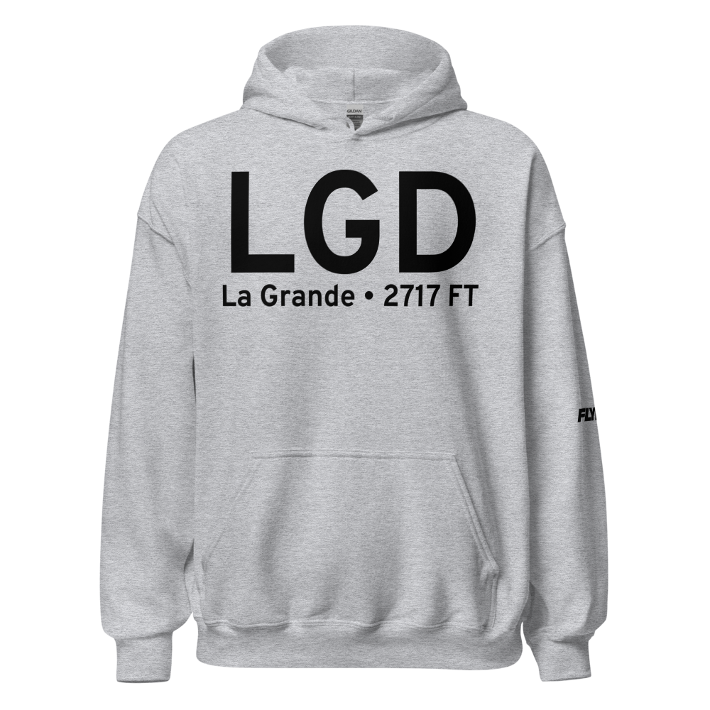 La Grande (KLGD) Airport Hoodie Sweatshirt 