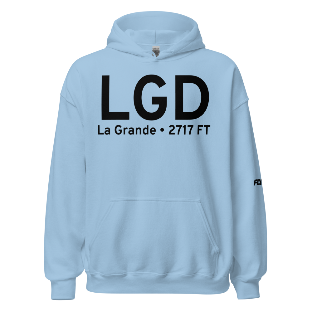 La Grande (KLGD) Airport Hoodie Sweatshirt 