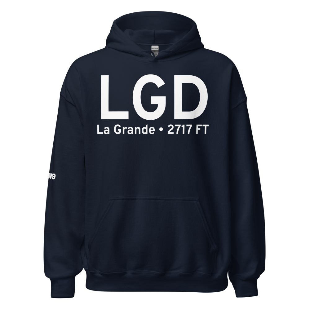 La Grande (KLGD) Airport Hoodie Sweatshirt 