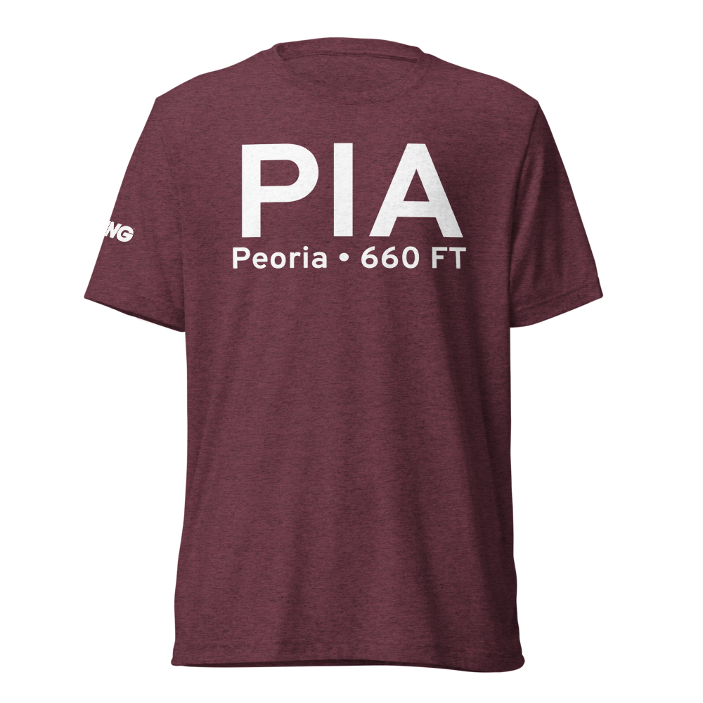 Peoria (KPIA) Airport Tri-blend T-Shirt 