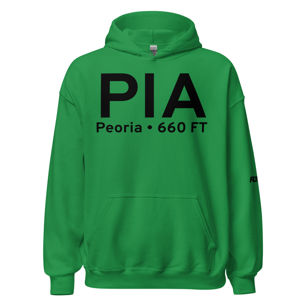Peoria (KPIA) Airport Hoodie Sweatshirt 