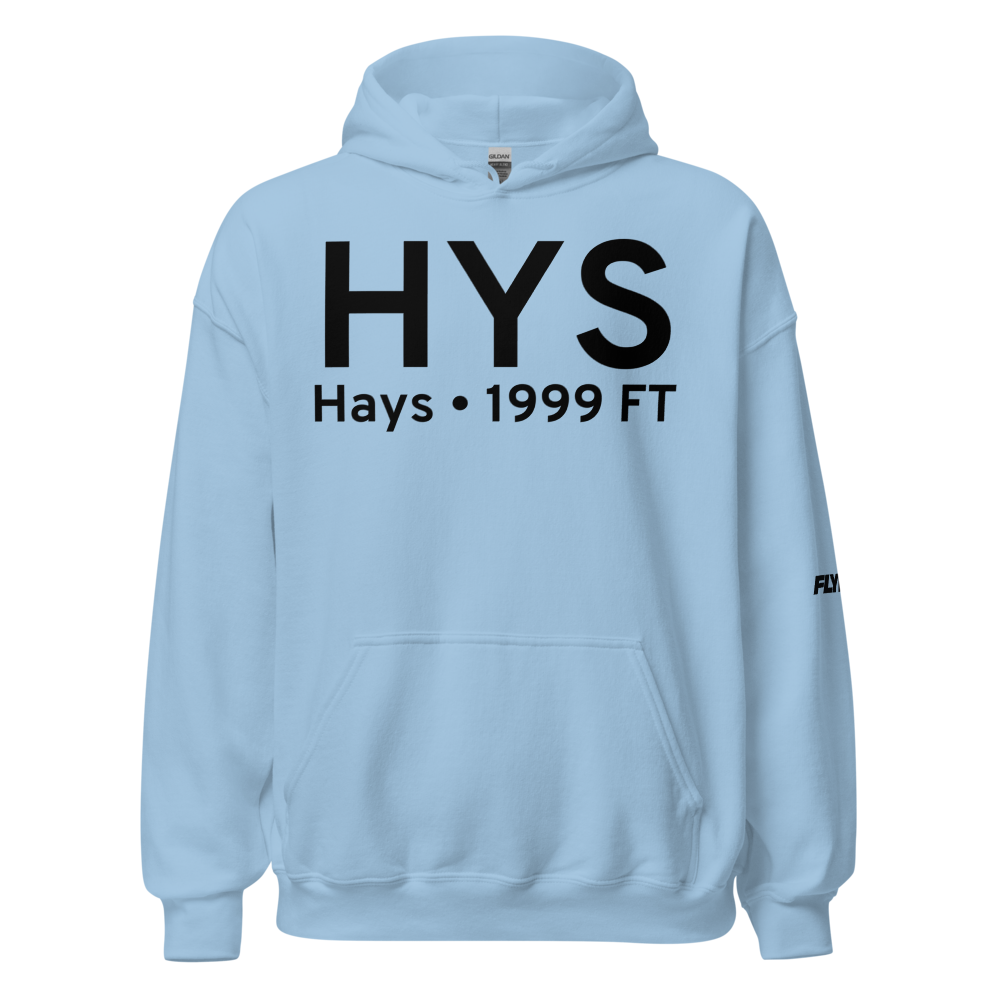 Hays (KHYS) Airport Hoodie Sweatshirt 