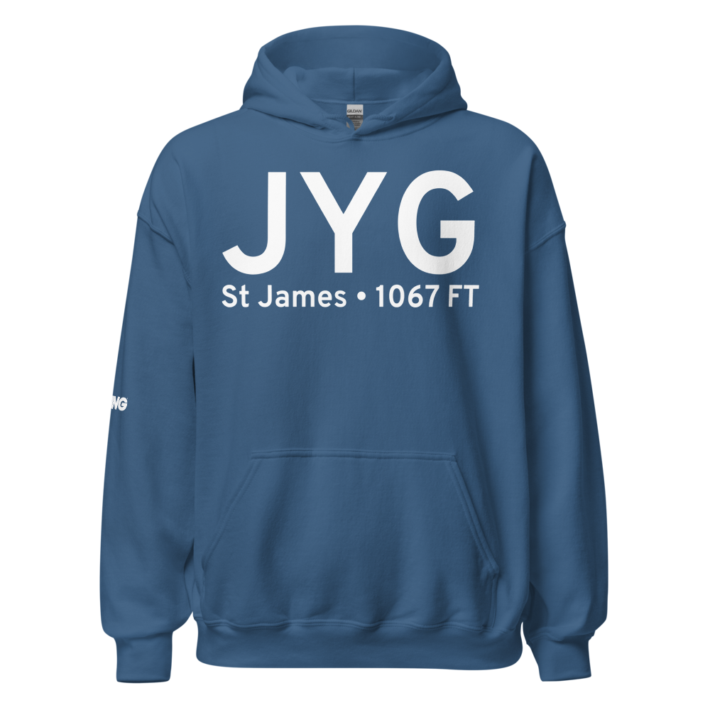 St James (KJYG) Airport Hoodie Sweatshirt 