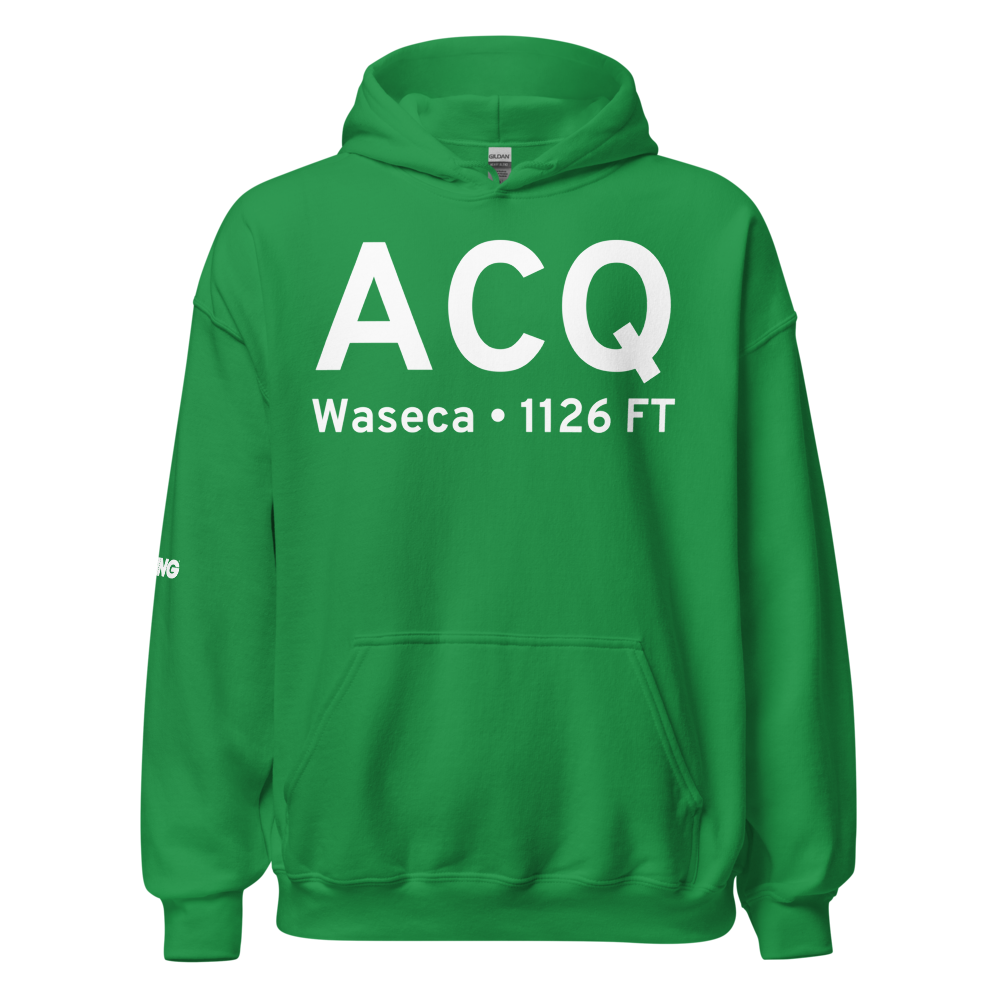 Waseca (KACQ) Airport Hoodie Sweatshirt 