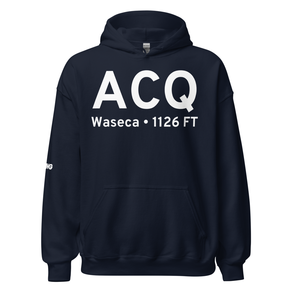 Waseca (KACQ) Airport Hoodie Sweatshirt 
