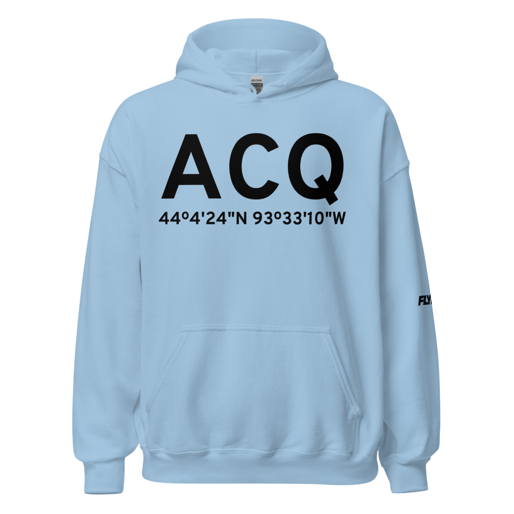 Waseca (KACQ) Airport Hoodie Sweatshirt 