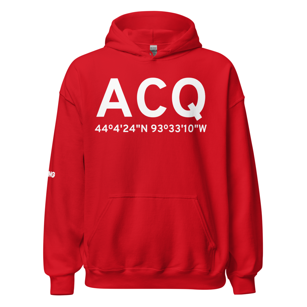 Waseca (KACQ) Airport Hoodie Sweatshirt 