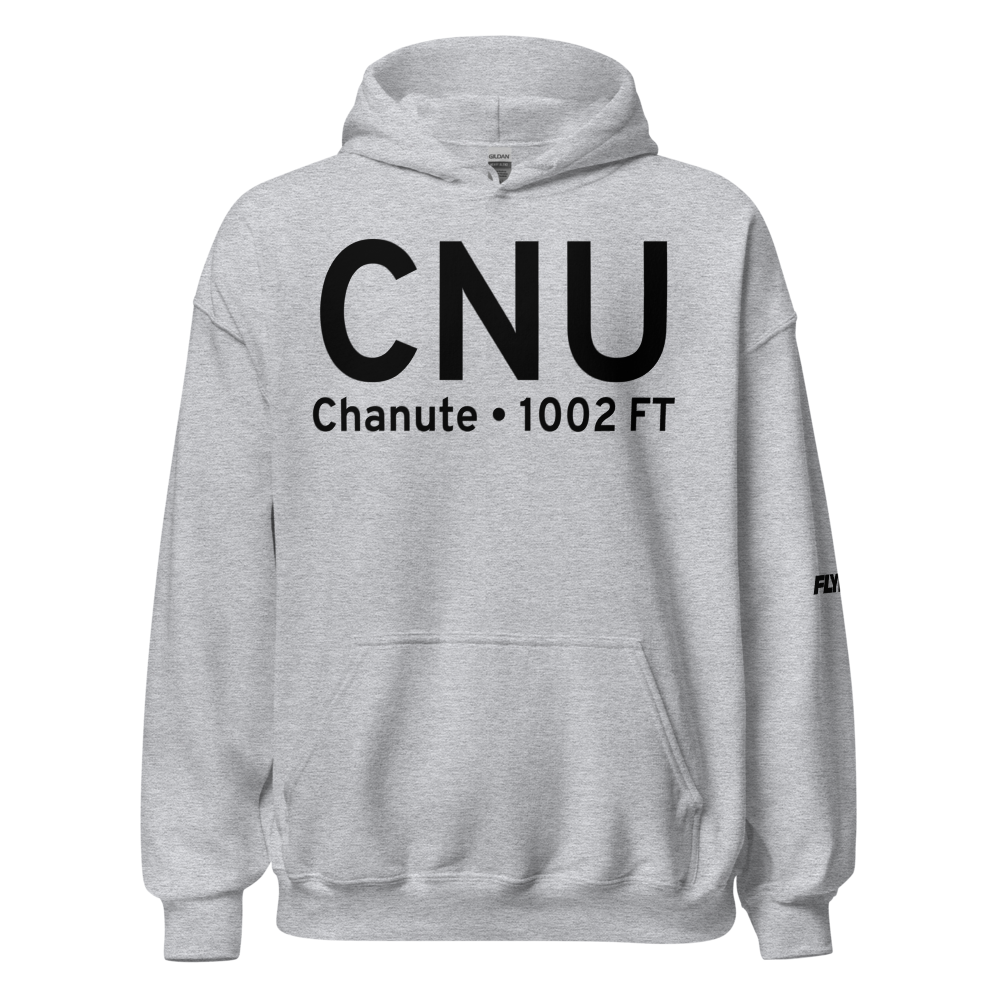 Chanute (KCNU) Airport Hoodie Sweatshirt 
