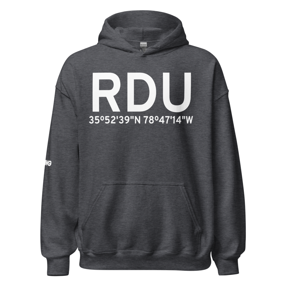 Raleigh/Durham (KRDU) Airport Hoodie Sweatshirt 