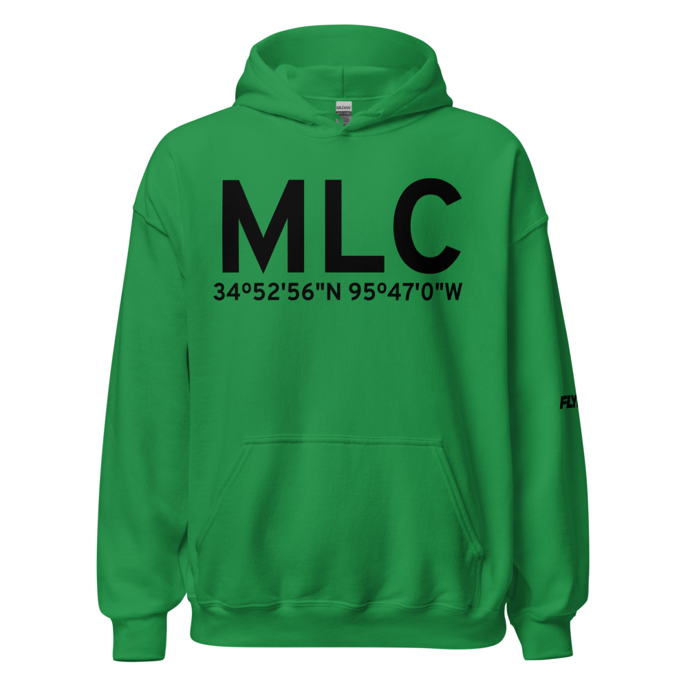 Mc Alester (KMLC) Airport Hoodie Sweatshirt 