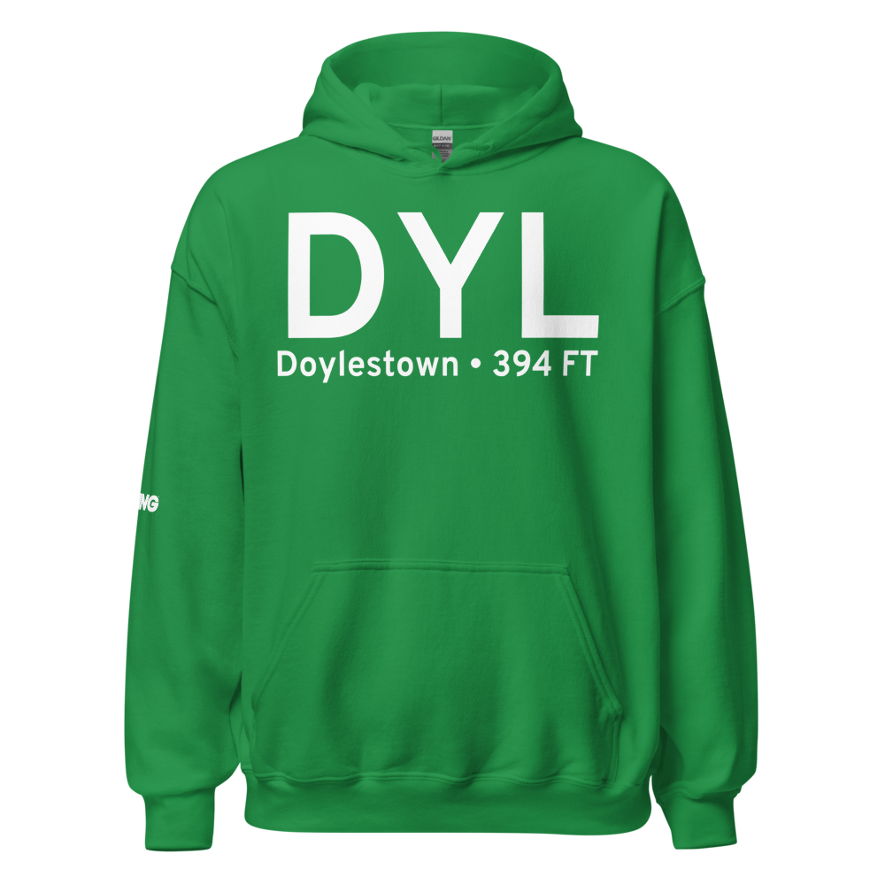 Doylestown (KDYL) Airport Hoodie Sweatshirt 