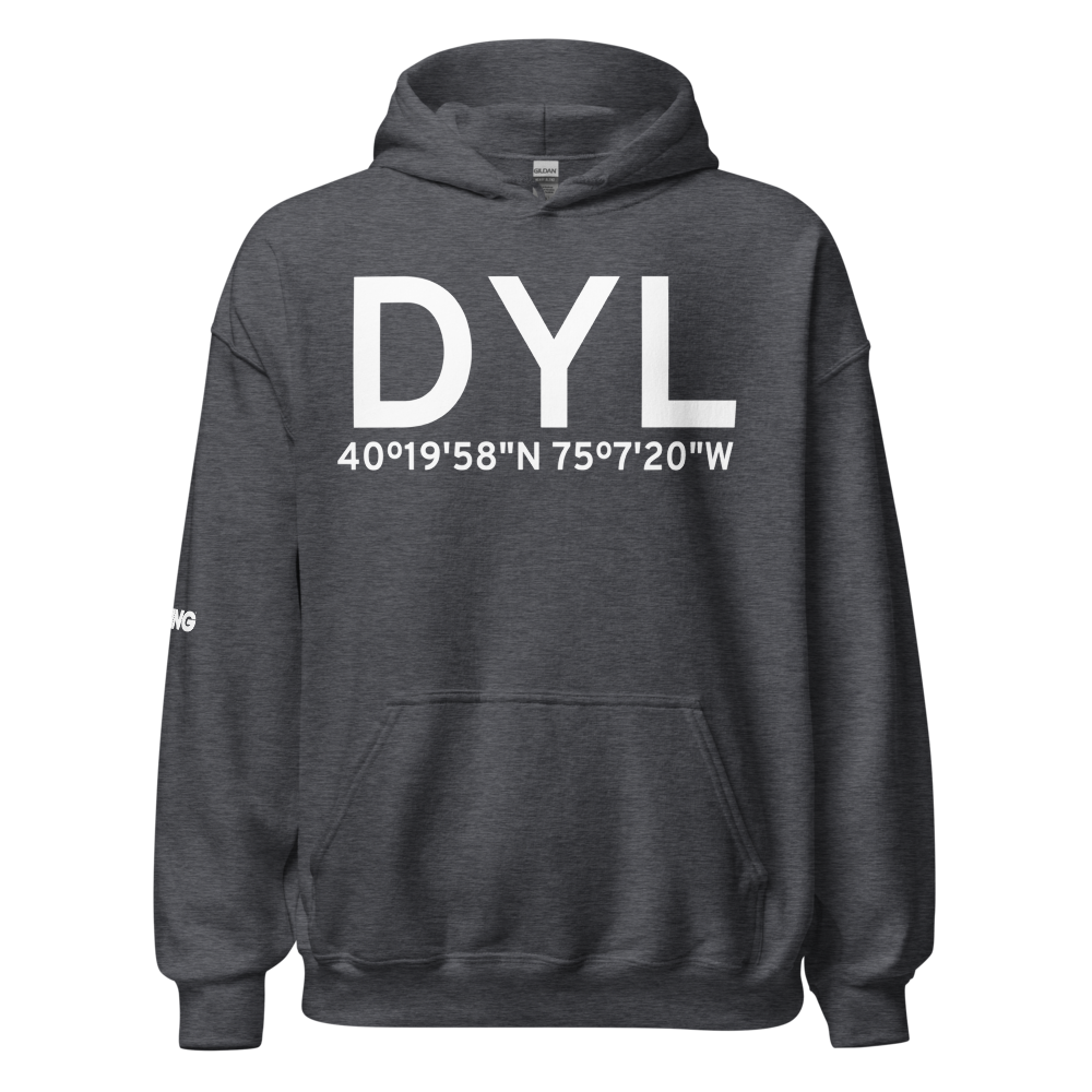 Doylestown (KDYL) Airport Hoodie Sweatshirt 
