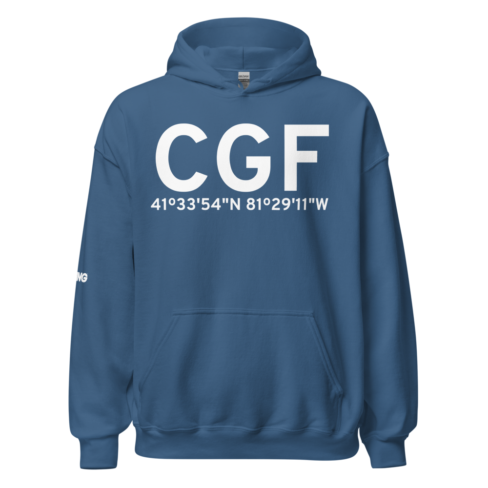 Cleveland (KCGF) Airport Hoodie Sweatshirt 