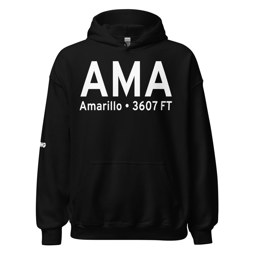 Amarillo (KAMA) Airport Hoodie Sweatshirt 