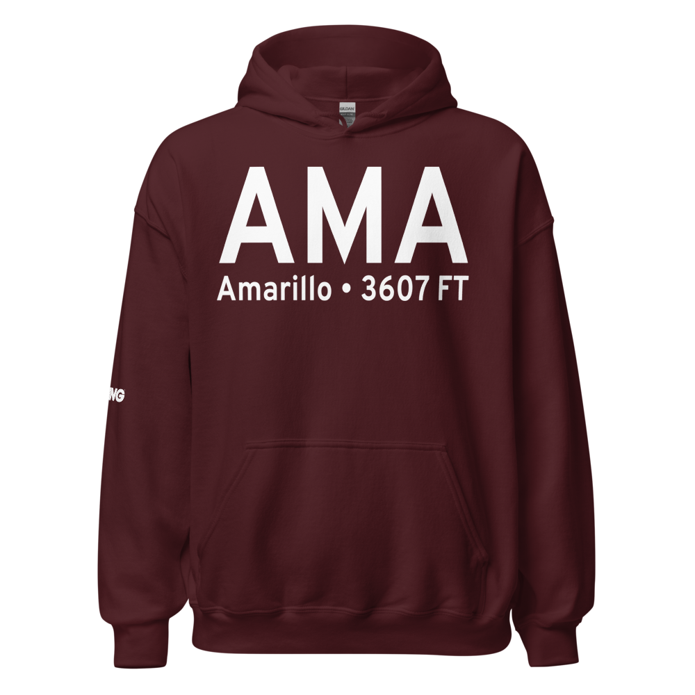 Amarillo (KAMA) Airport Hoodie Sweatshirt 
