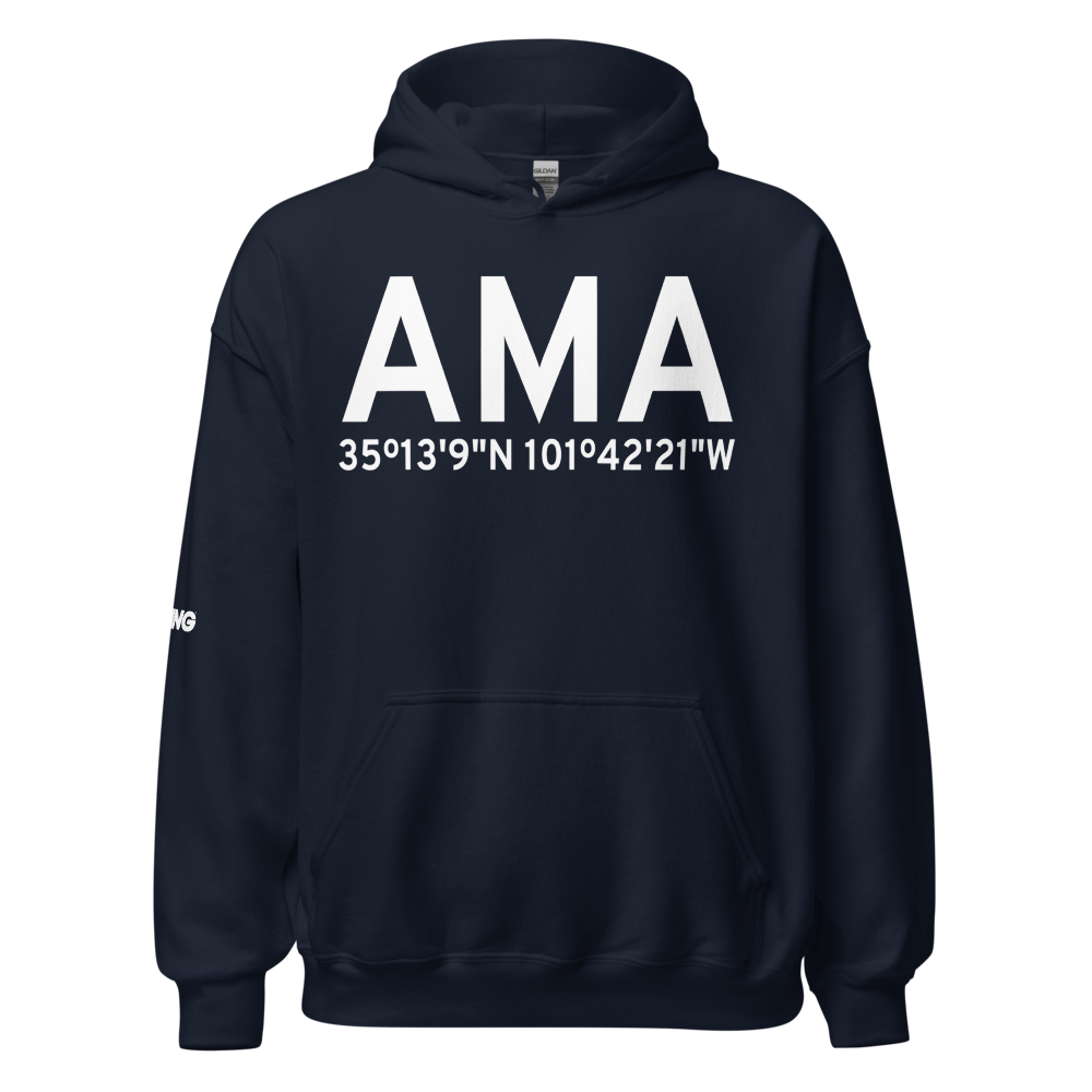 Amarillo (KAMA) Airport Hoodie Sweatshirt 