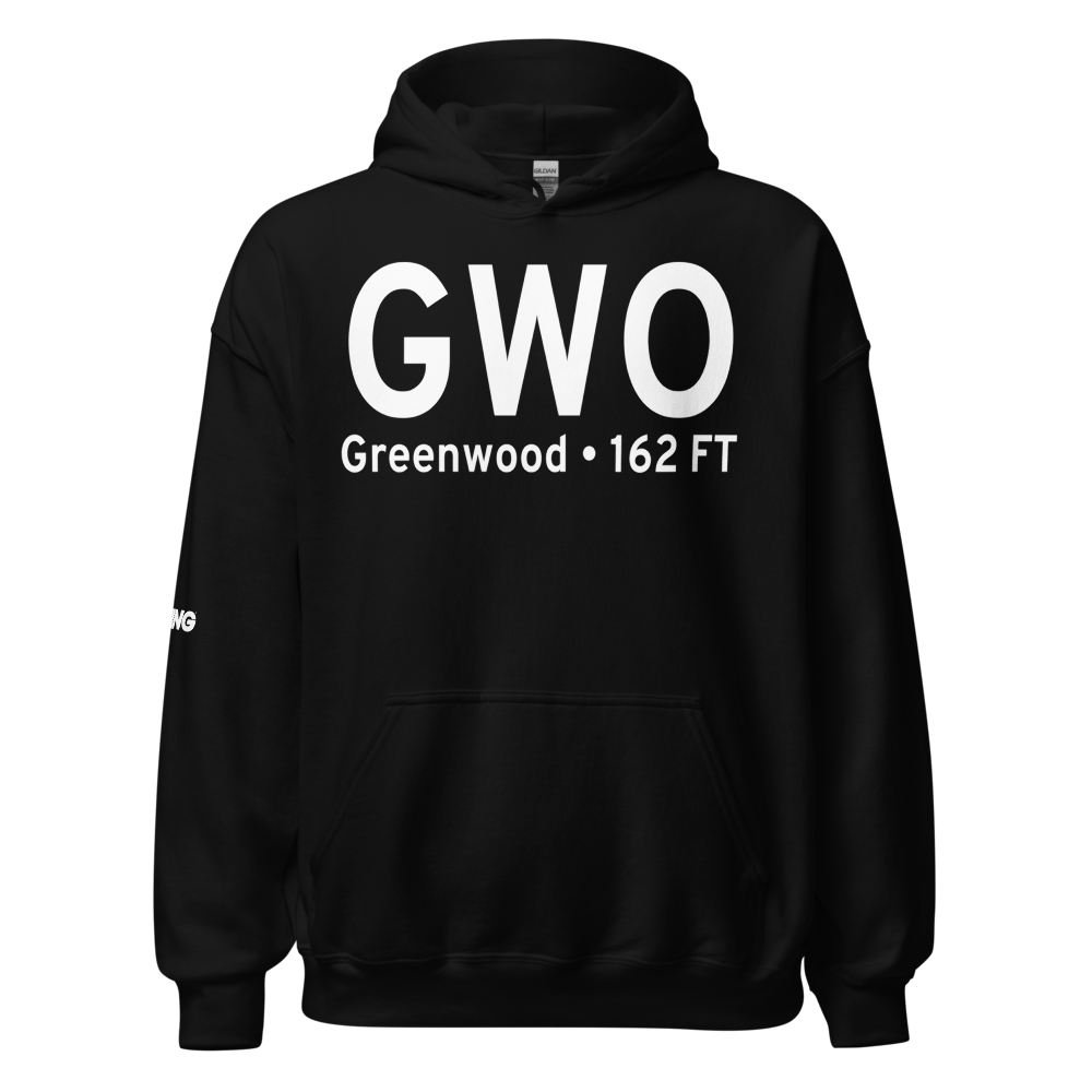 Greenwood (KGWO) Airport Hoodie Sweatshirt 