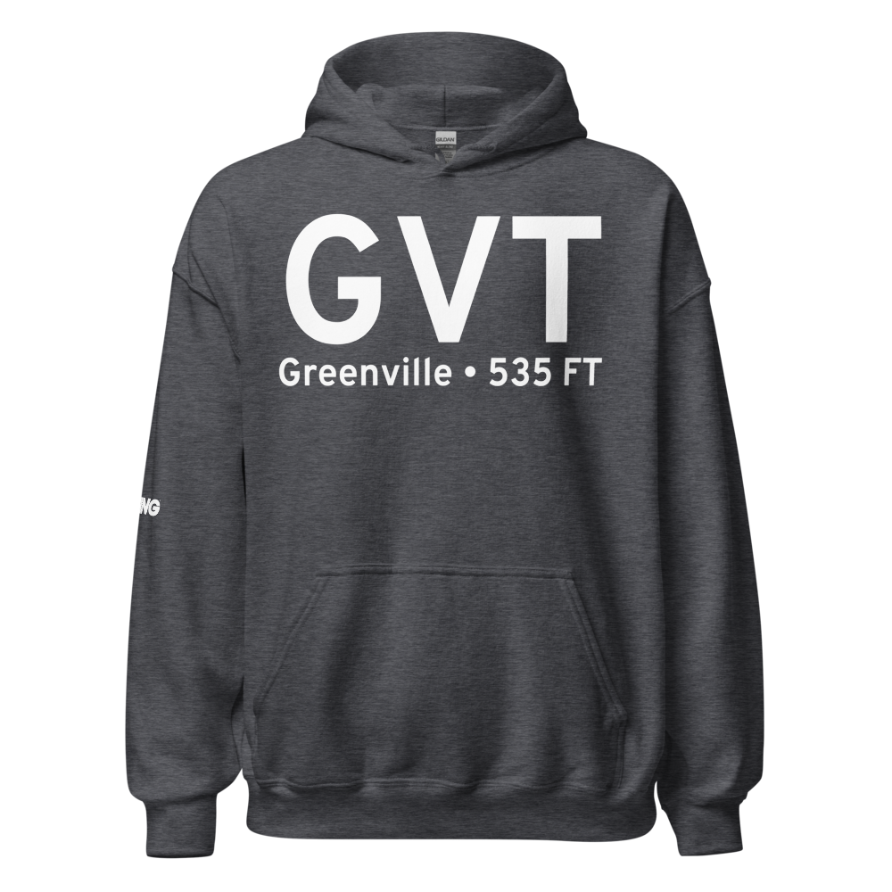 Greenville (KGVT) Airport Hoodie Sweatshirt 