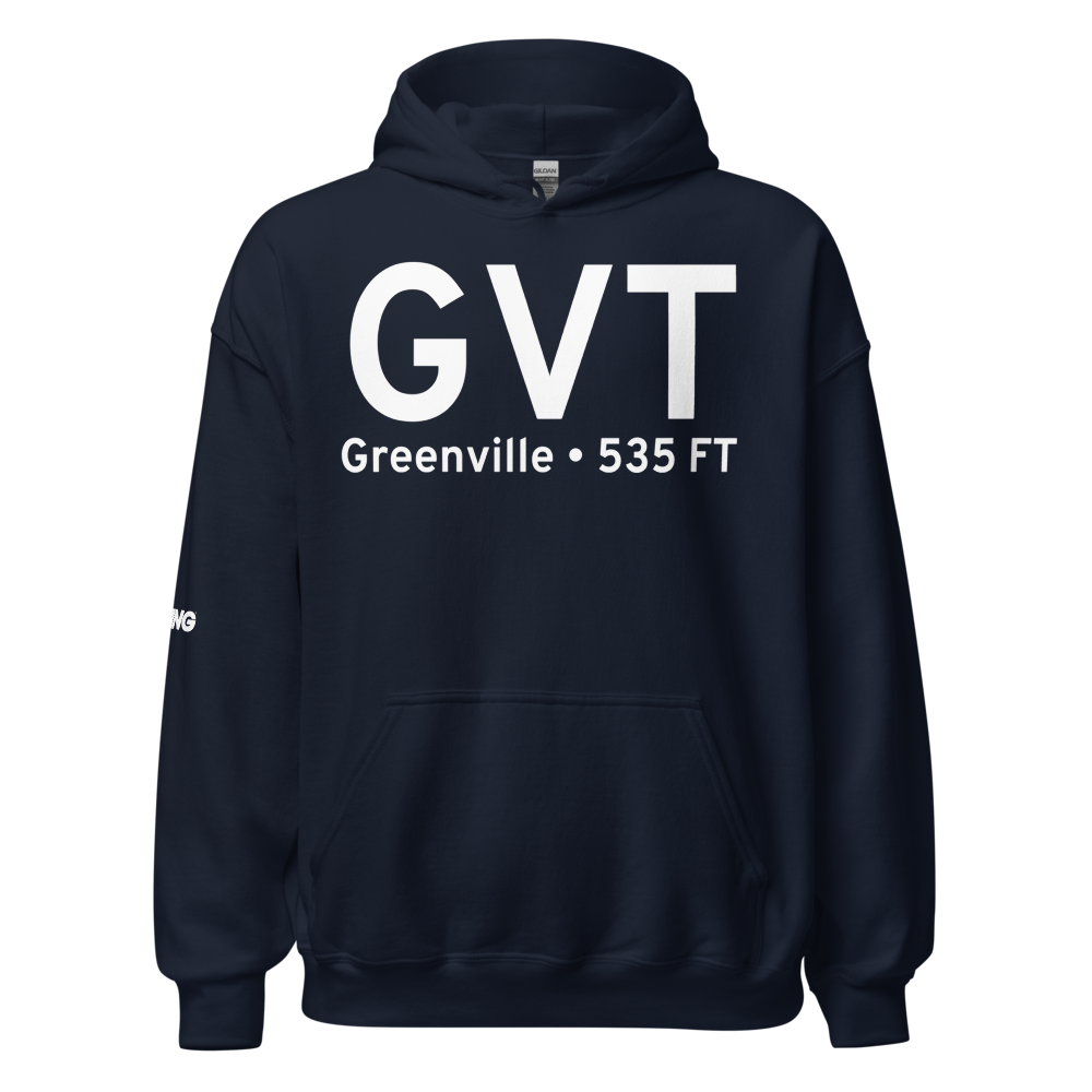 Greenville (KGVT) Airport Hoodie Sweatshirt 