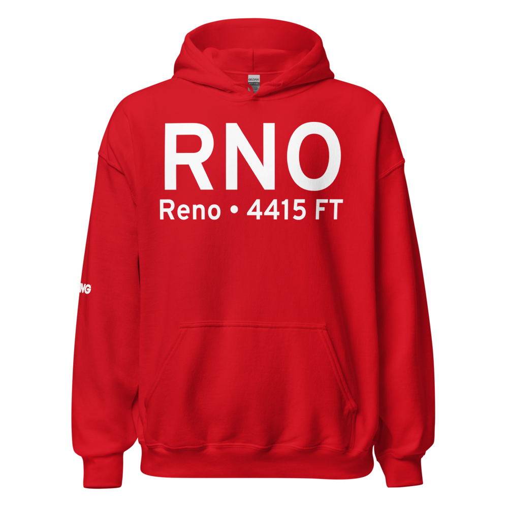 Reno (KRNO) Airport Hoodie Sweatshirt 