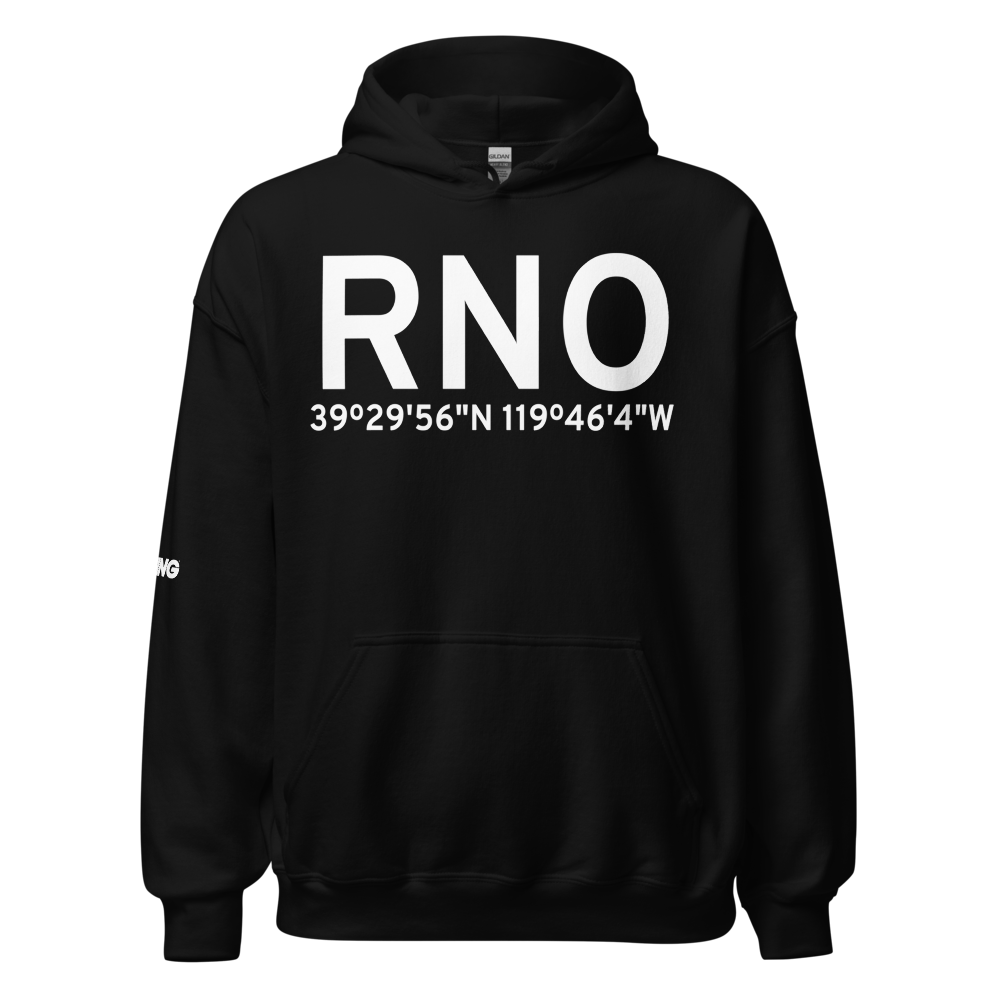 Reno (KRNO) Airport Hoodie Sweatshirt 