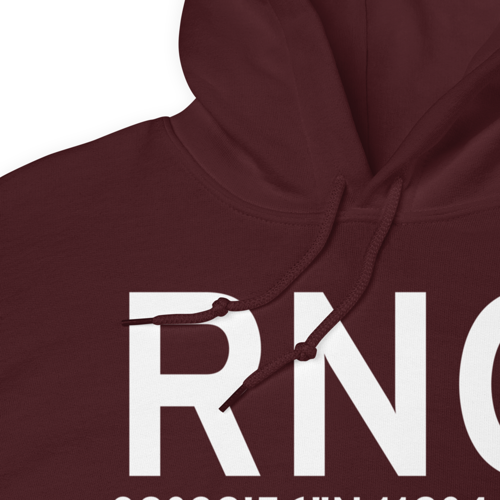 Reno (KRNO) Airport Hoodie Sweatshirt 