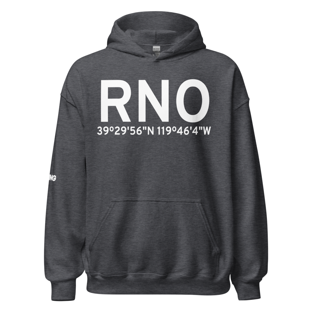 Reno (KRNO) Airport Hoodie Sweatshirt 