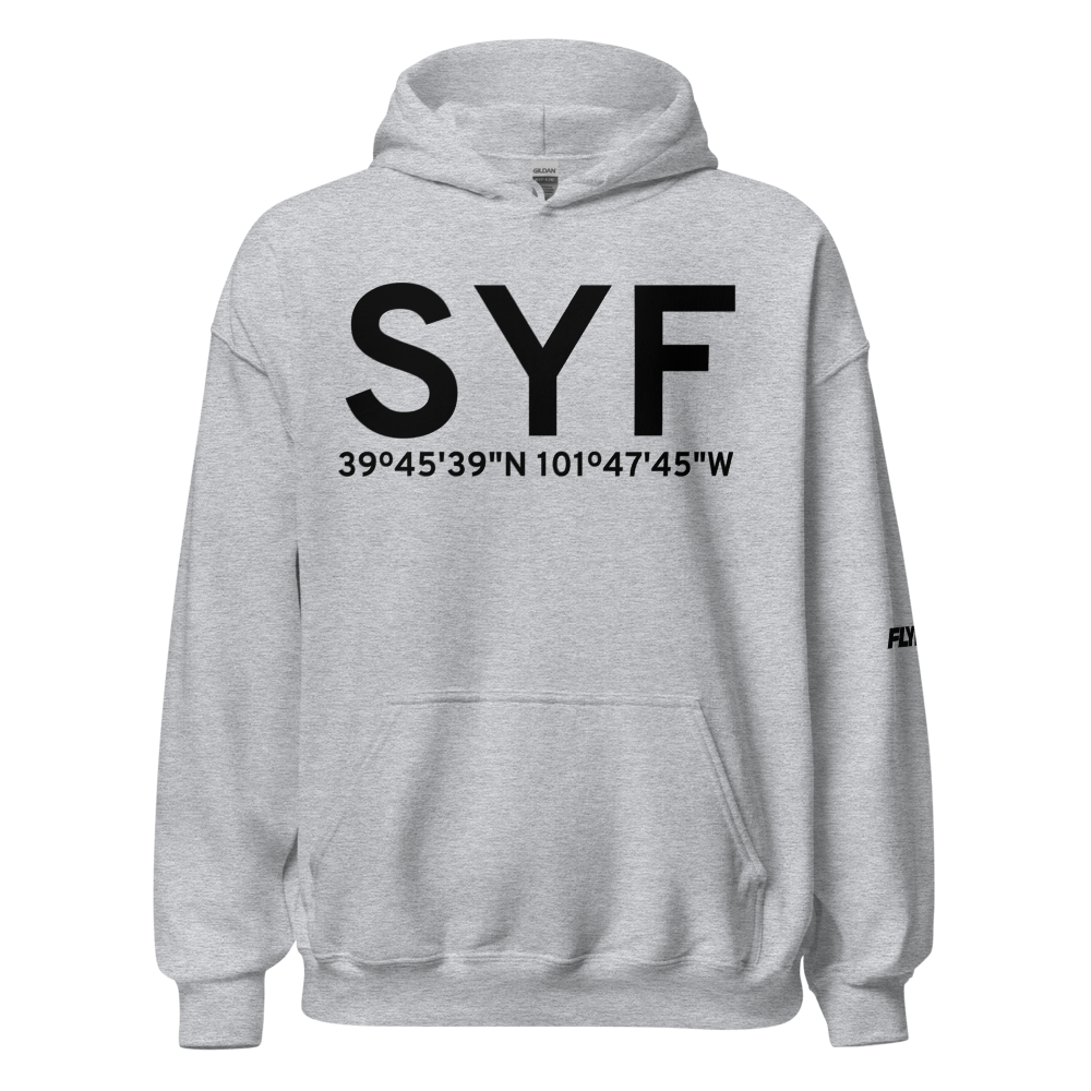 St Francis (KSYF) Airport Hoodie Sweatshirt 