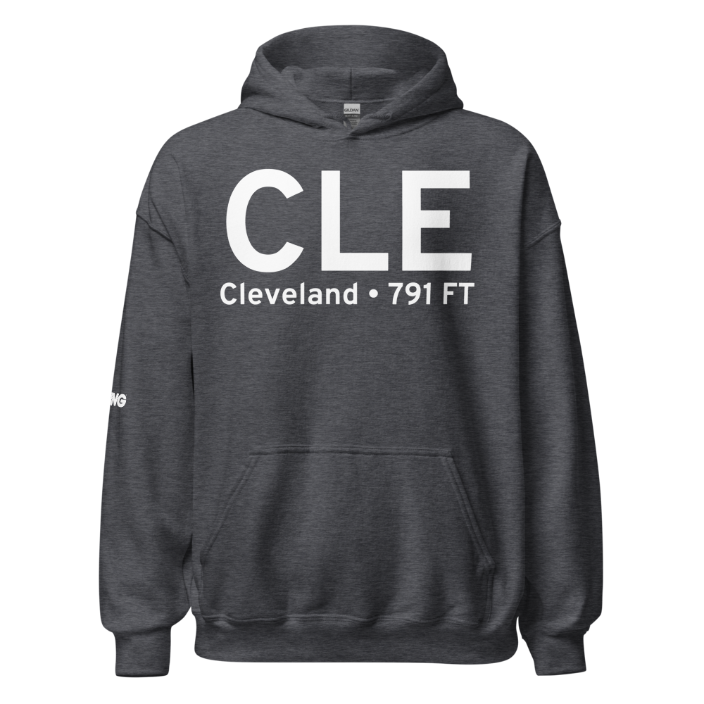 Cleveland (KCLE) Airport Hoodie Sweatshirt 