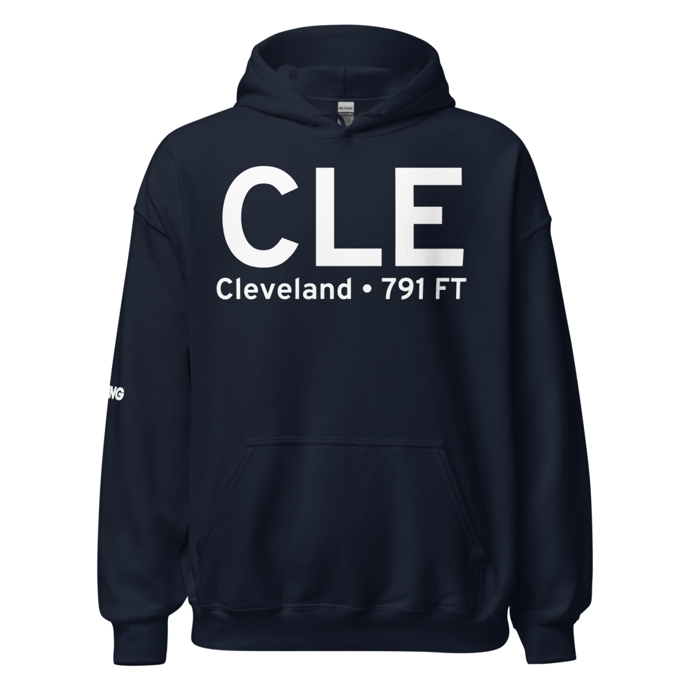 Cleveland (KCLE) Airport Hoodie Sweatshirt 